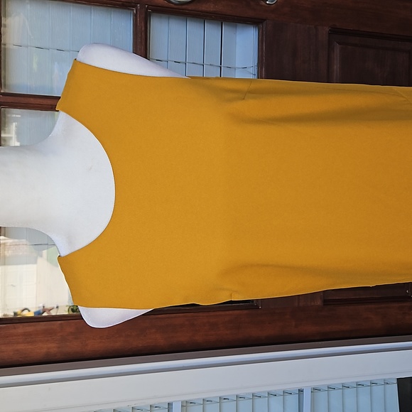 Banana Republic Mustard Casual Shift Dress - Picture 2 of 6